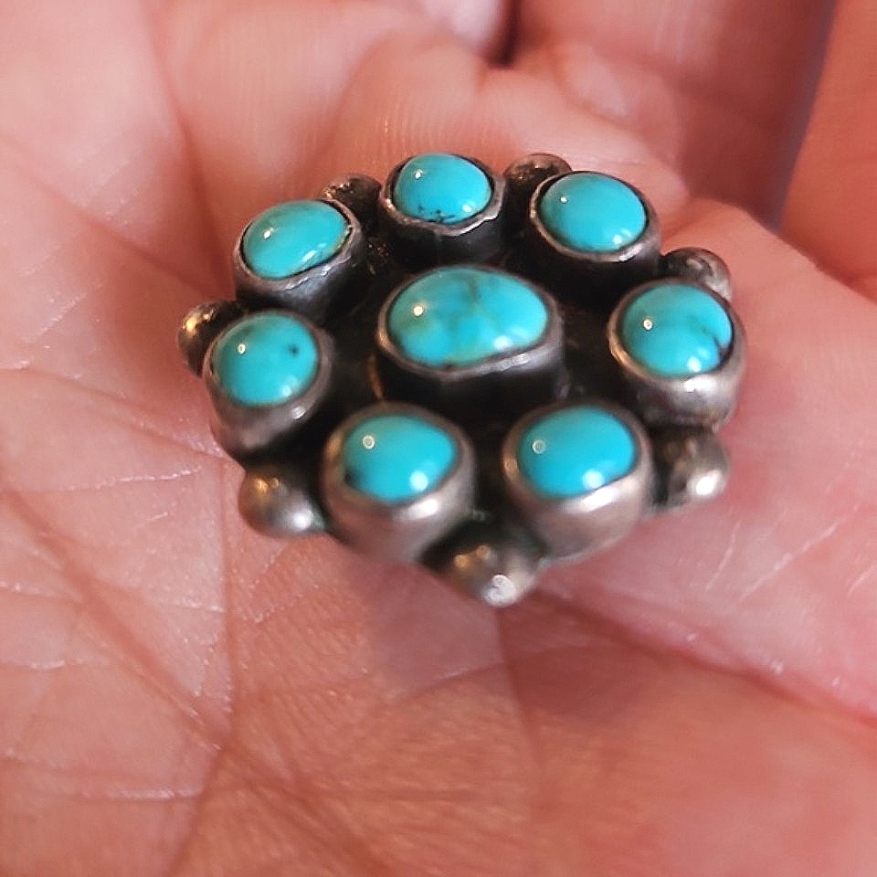 Clearance Ntg Navajo Turquouse Clip For Tie / Scarf Make Into Brooch Seecompare$